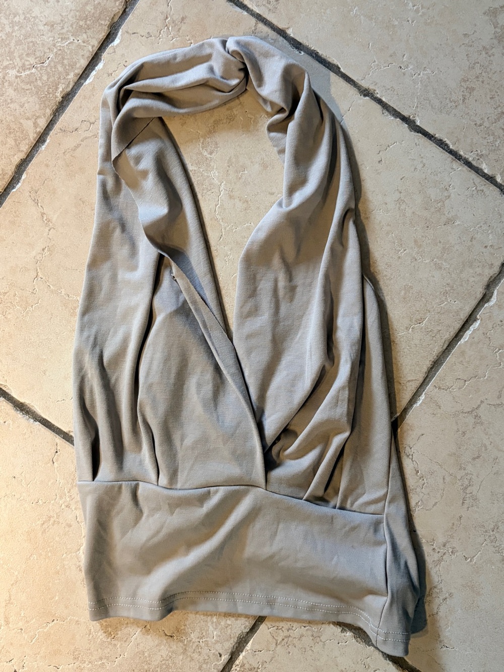 Oak and Fort DRAPED HALTER NECK TOP WITH SNAP BUTTON DETAIL